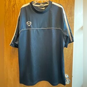 Nike Men's Navy and Gray Short Sleeve Tee